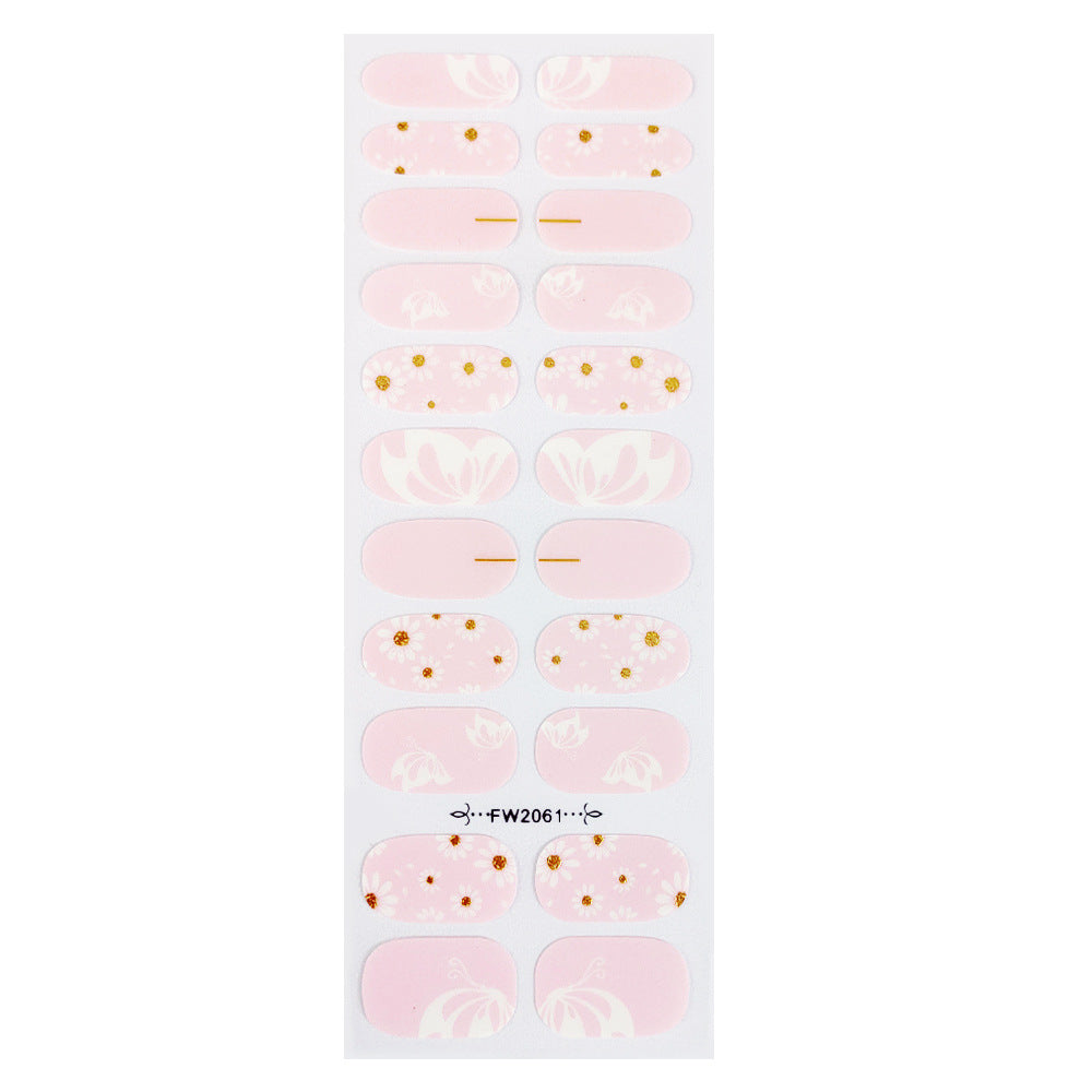 Venta al por mayor Plástico Colorido Flores Nail Art Stickers